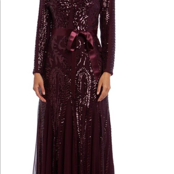 Evening Gowns With Sleeves Formal Dress For Petite Ladies R M Richards  Dresses R M Richards Petite Embellihed